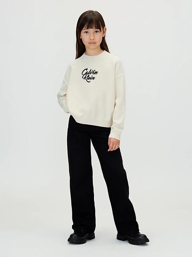CALVIN KLEIN SCRIPT LOGO GRAPHIC CN SWEATER