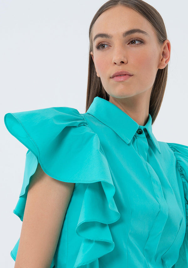 FRACOMINA SHIRT TURQUOISE