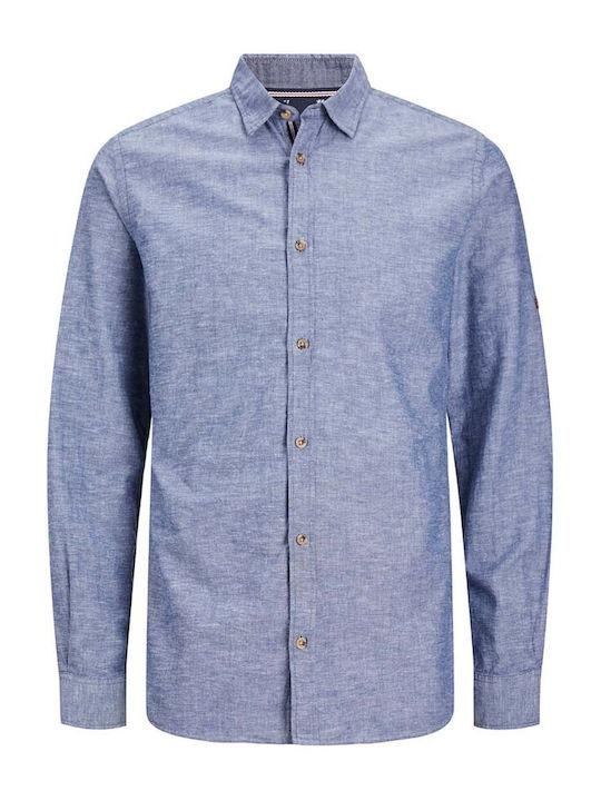 JACK AND JONES JJLINEN BLEND DETAIL SHIRT LS