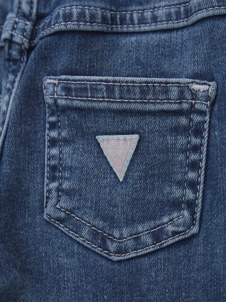 GUESS STRETCH DENIM PANTS W/LETTERS