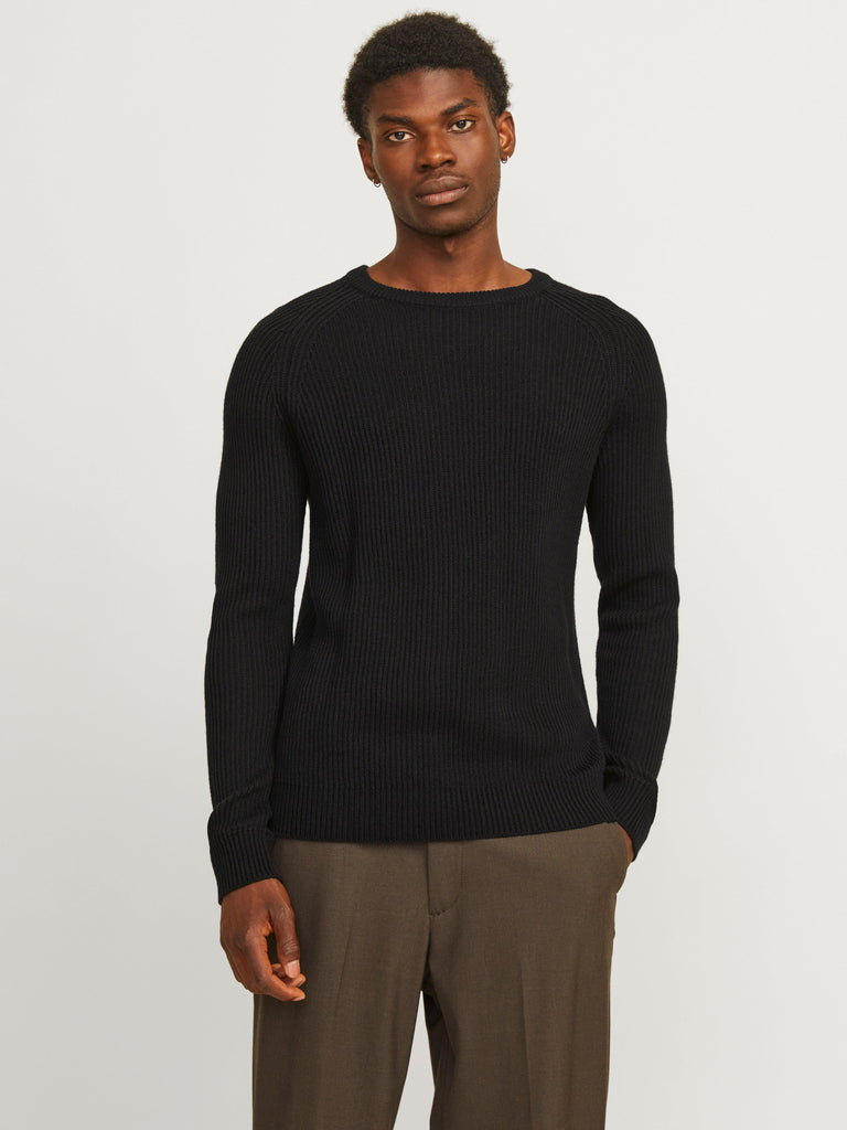 JACK AND JONES JJPANNEL KNIT CREW NECK AW24