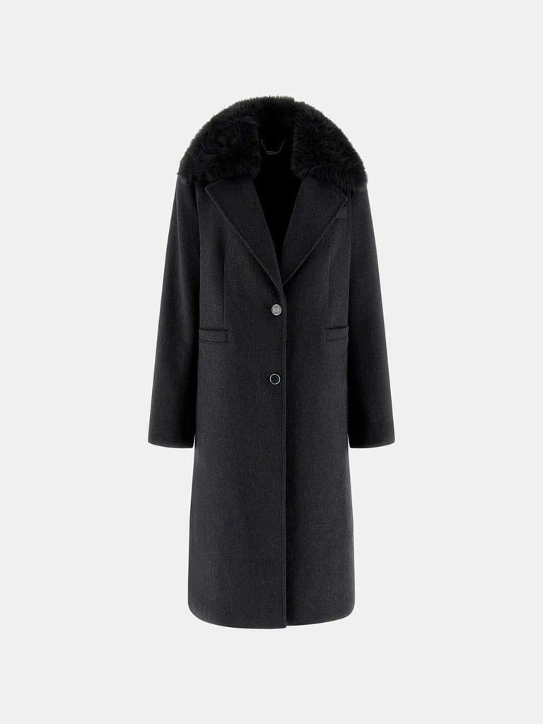 GUESS KAROLE FUR COLLAR COAT