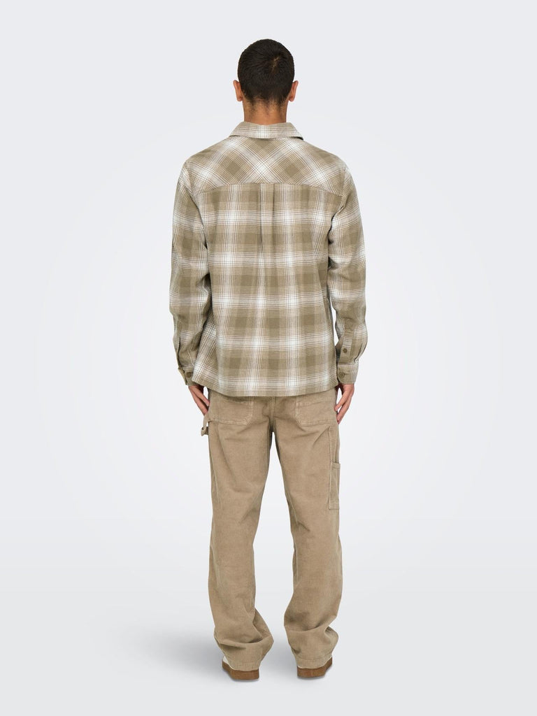 ONLY&SONS ONSCEDRIC LIFE CHECK OVERSHIRT NOOS