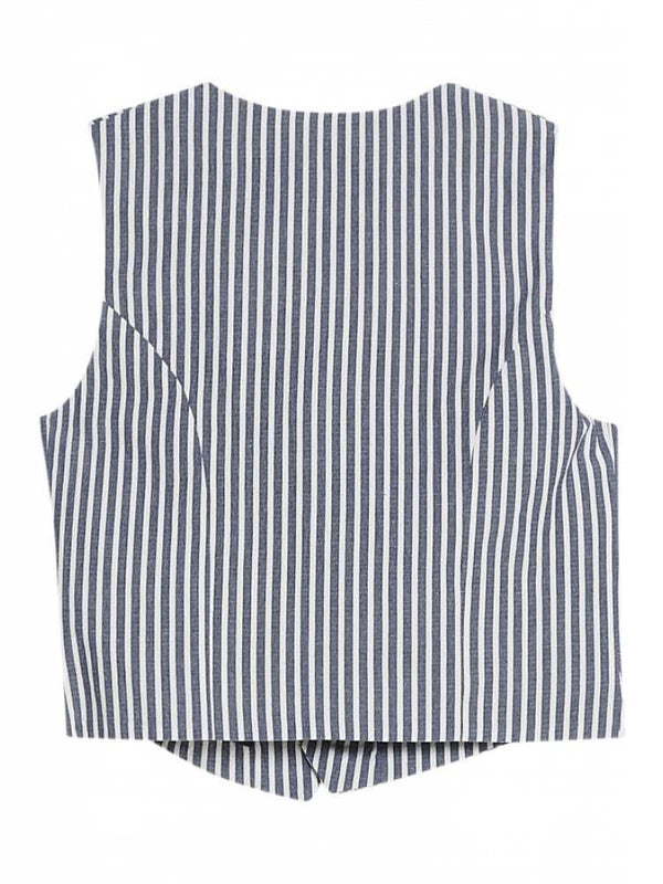 LIU JO GILET SEERSUCKER RIGHE