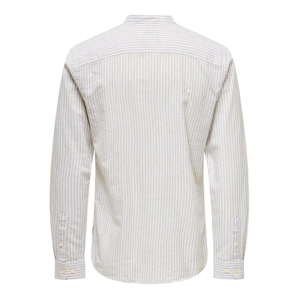 ONLY&SONS ONSCAIDEN LIFE LS MAO STRIPE LINEN NOOS
