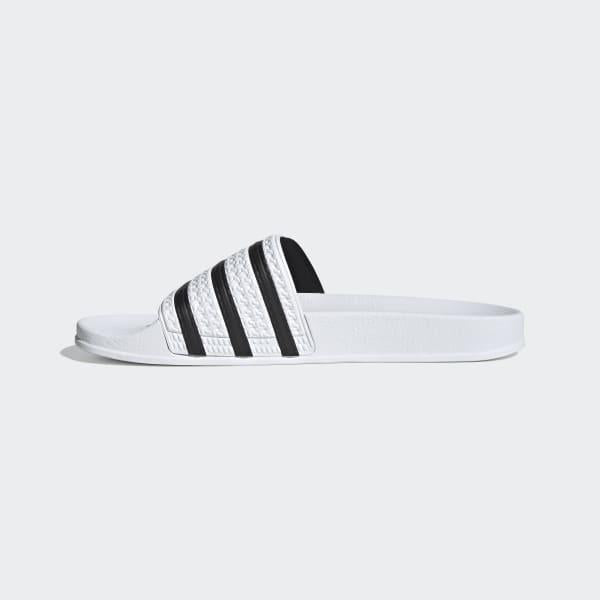 ADIDAS ORIGINALS ADILETTE            WHITE/CBLACK/WHITE