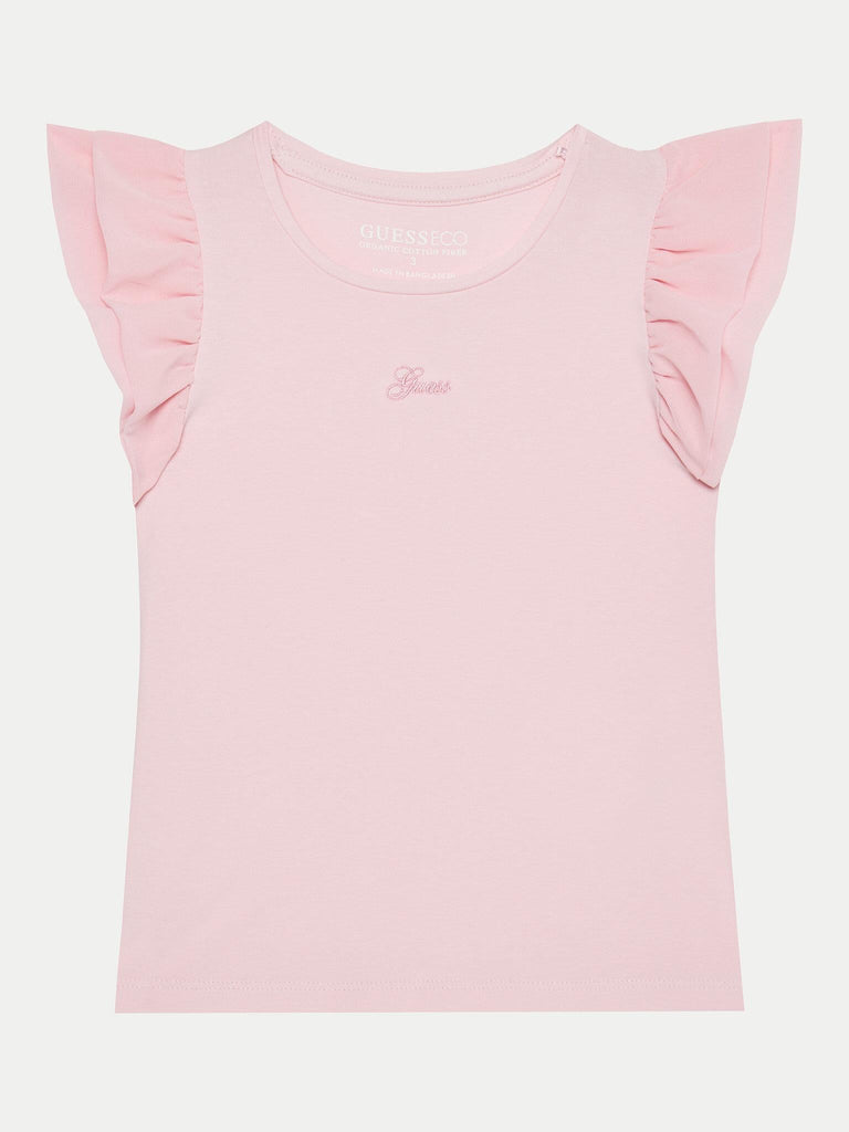 GUESS SS T-SHIRT W/CHIFFON