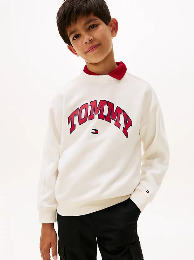 TOMMY HILFIGER VARSITY RAISED PRINT SWEATSHIR