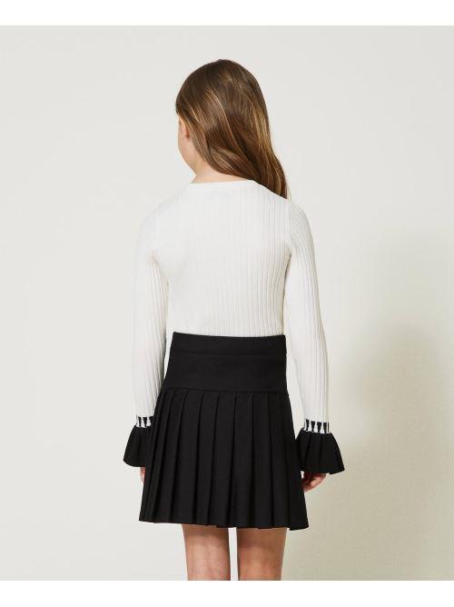 TWINSET GONNA CORTA IN PUNTO MILANO CON CONTROPIEGHE