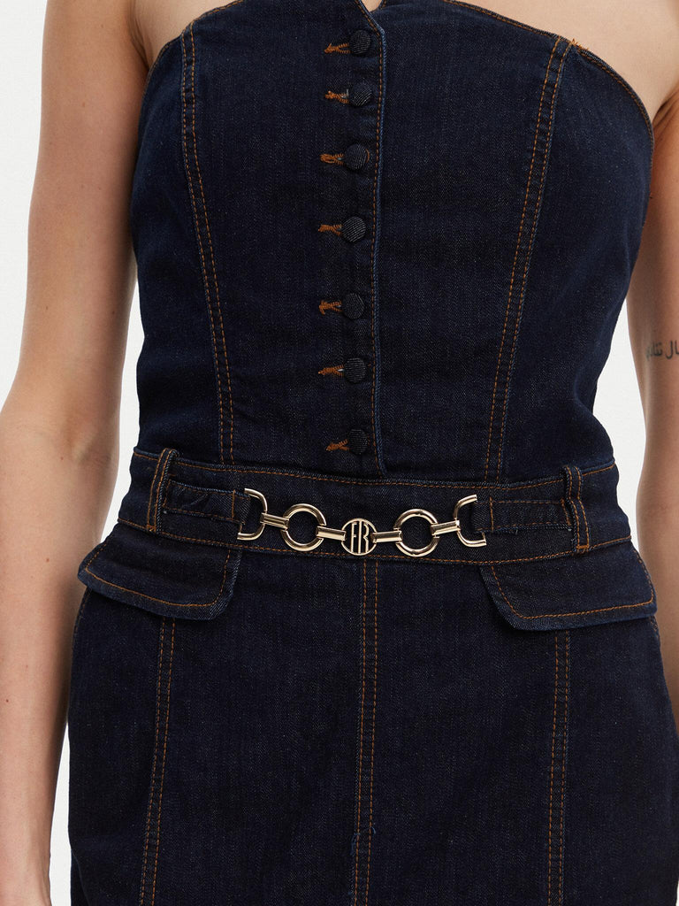 FRACOMINA MIDI DENIM DRESS RAWWASH