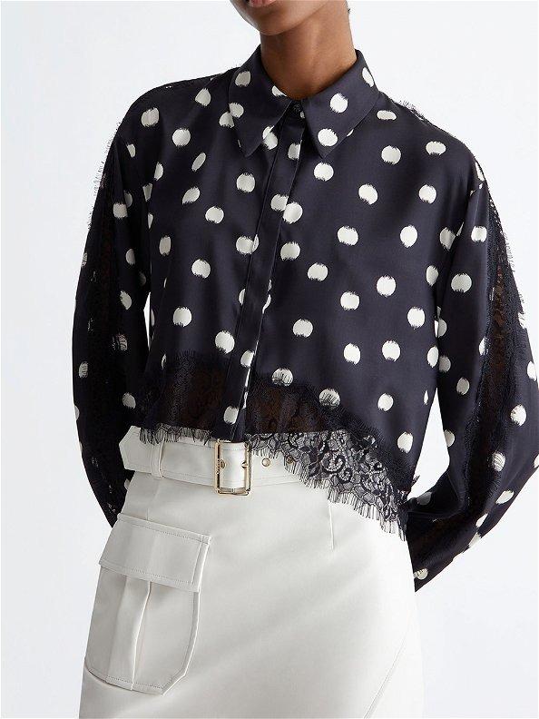 LIU JO ECSCAMICIA C/DETTAGLI IN PIZZO