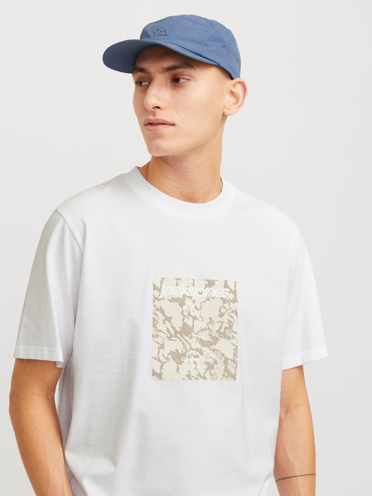 JACK AND JONES JCOTARMAC CAMO FRONT TEE SS CREW NECK
