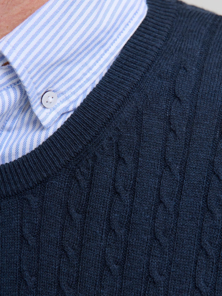 JACK AND JONES JJEEMIL KNIT CABLE CREW NECK NOOS