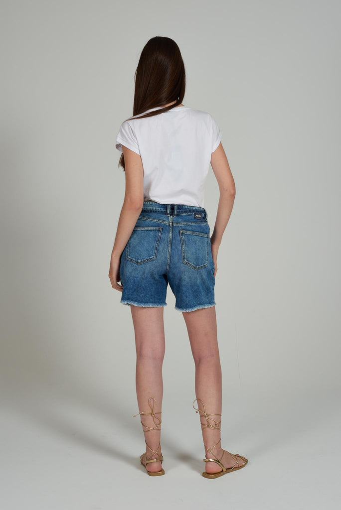 YES ZEE SHORTS JEANS DONNA 5 TASCHE CON PINCES