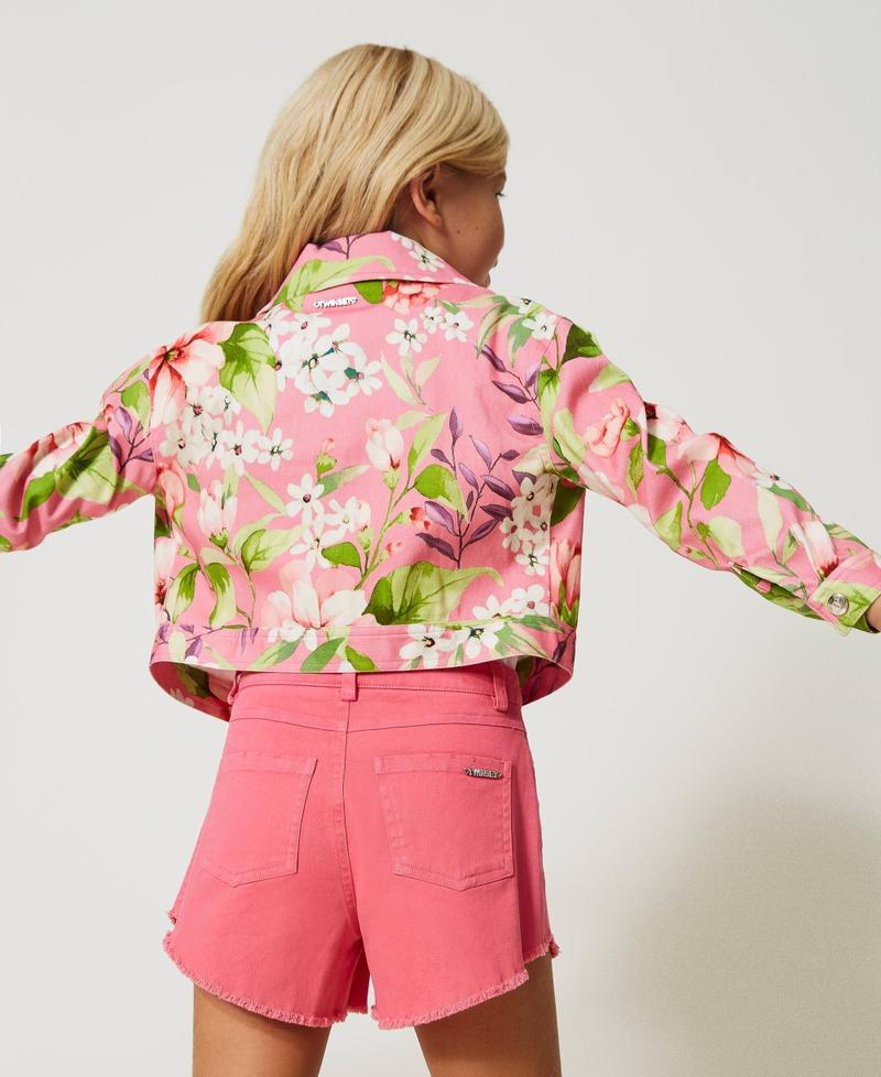 TWINSET GIUBBINO IN BULL STAMPA FIORI