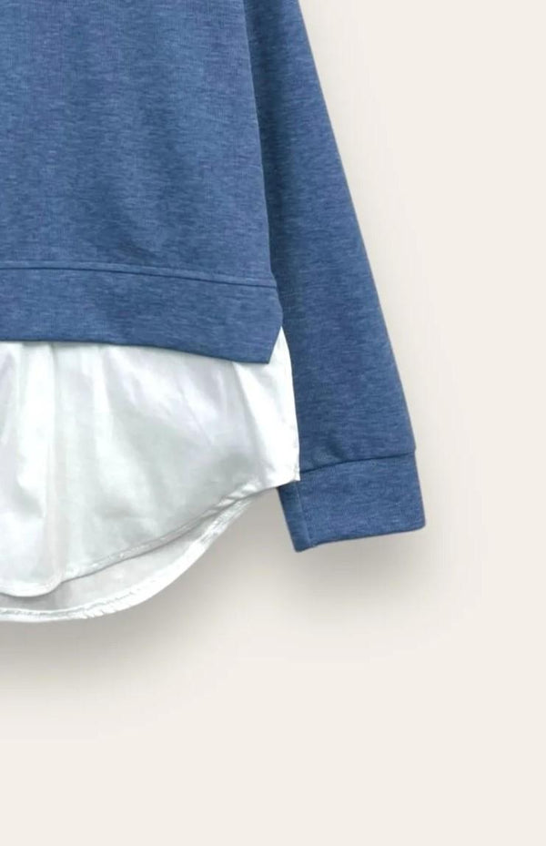 LOVEme Felpa con inserti a camicia