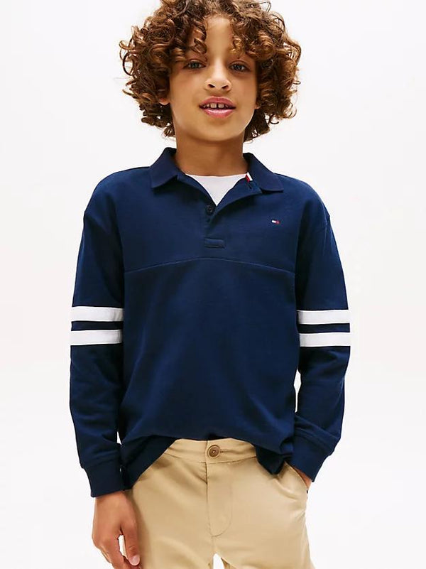 TOMMY HILFIGER TH MIXED GRAPHIC POLO LS