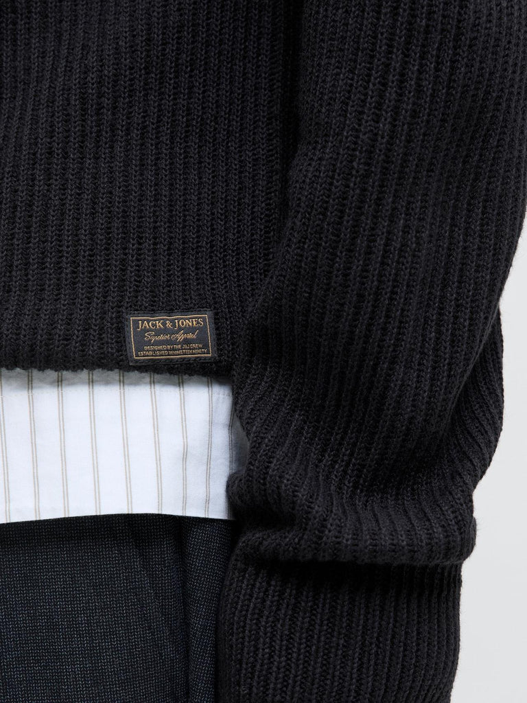 JACK AND JONES JJPANNEL KNIT CREW NECK AW25
