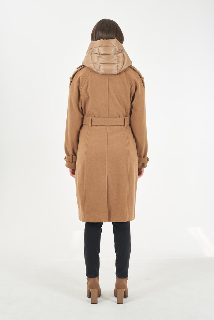 YES ZEE CAPPOTTO DONNA DOPPIOPETTO, FINTO GILET STACC.