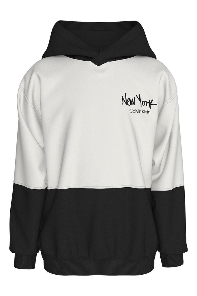 CALVIN KLEIN JEANS BRUSHED FLEECE CLR BLOCK HOODI