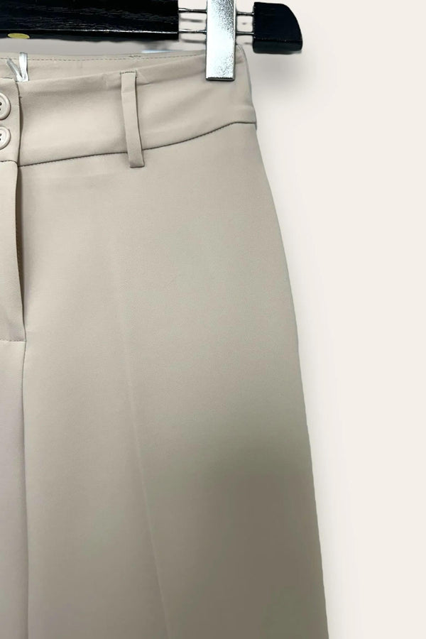 LOVEme Pantalone a palazzo 2 bottoni alla cintura