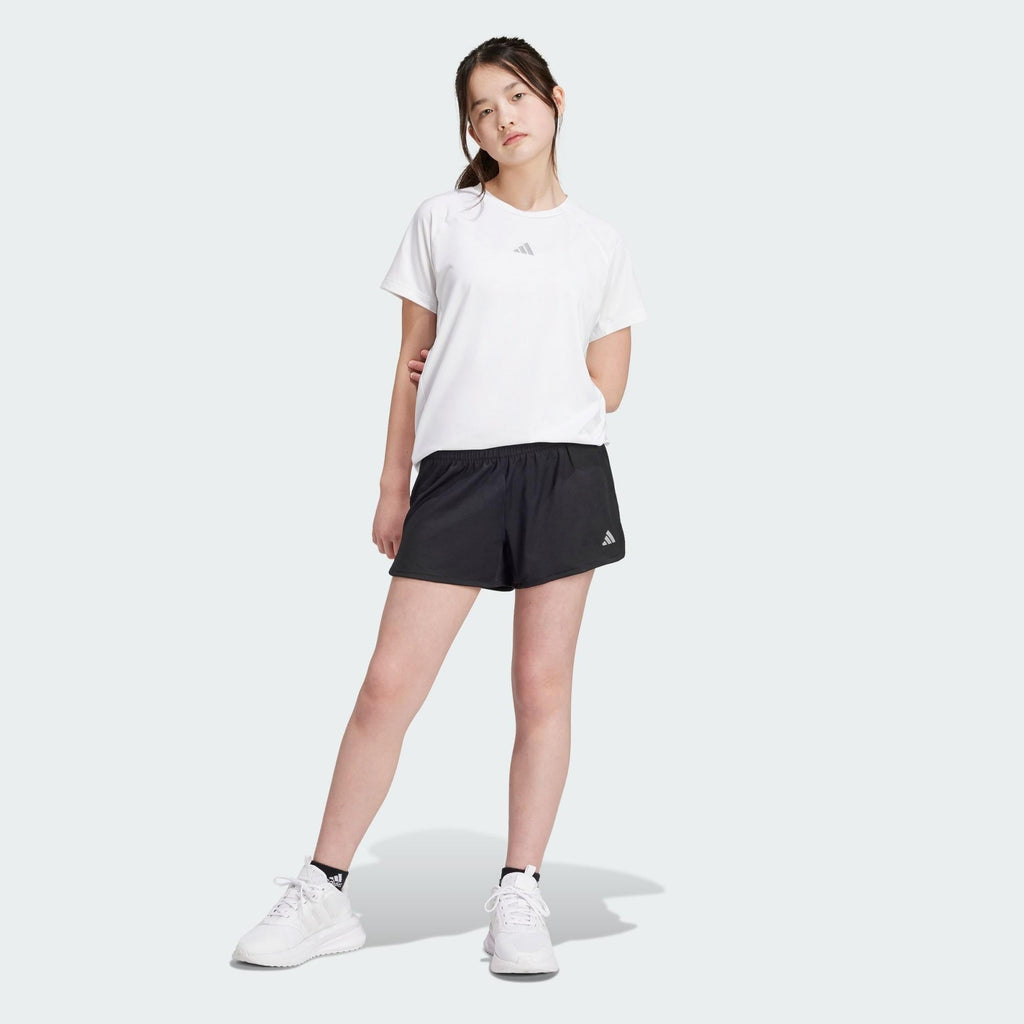 ADIDAS JG PACER KN SHO     BLACK/WHITE/REFSIL