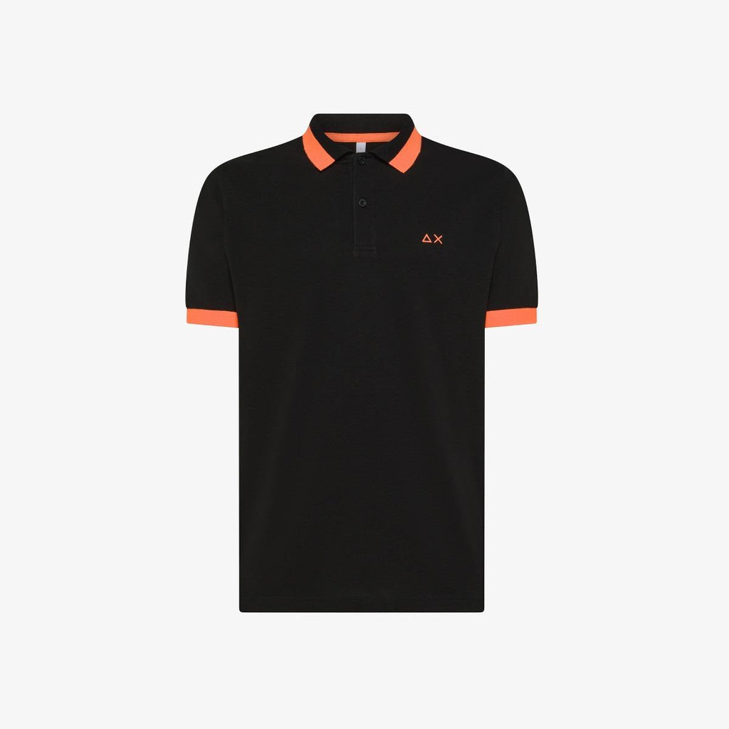 SUN68 POLO BIG STRIPE FLUO S/S