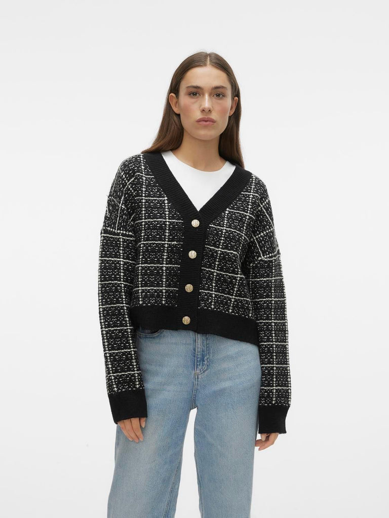 VERO MODA VMKIA LS V-NECK CROP CARDIGAN CO