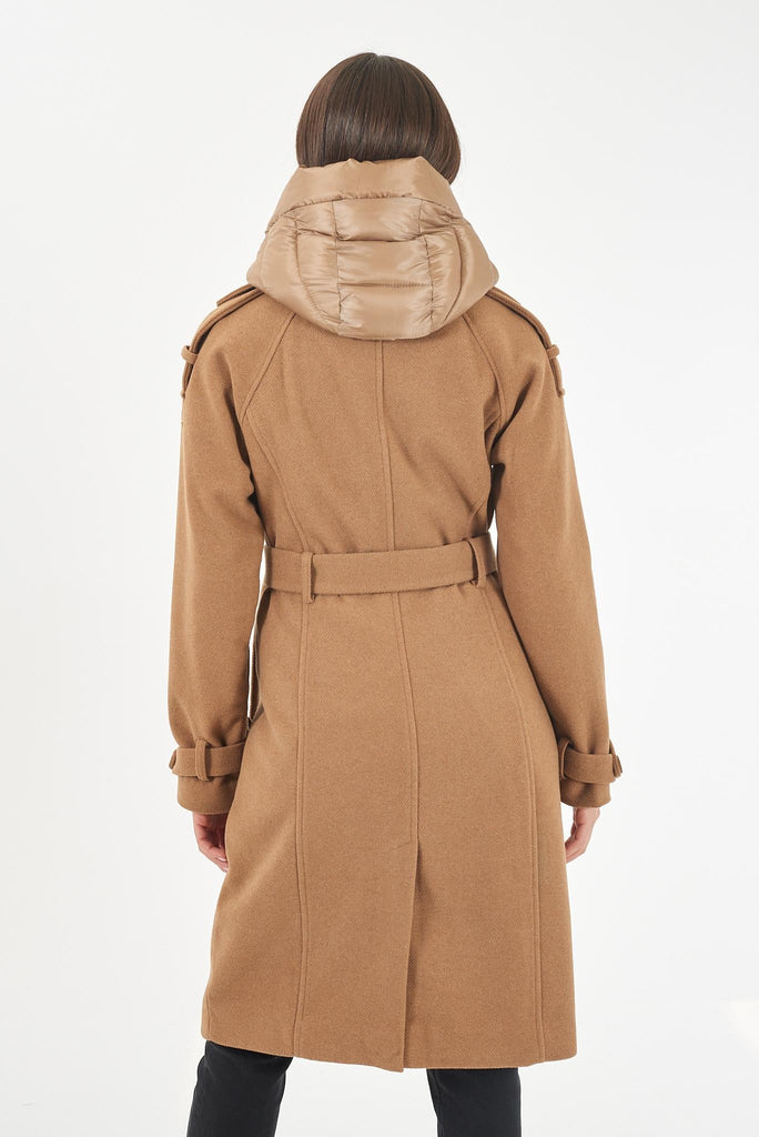 YES ZEE CAPPOTTO DONNA DOPPIOPETTO, FINTO GILET STACC.