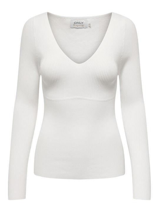 ONLY ONLLISA LS DETAIL V-NECK KNT