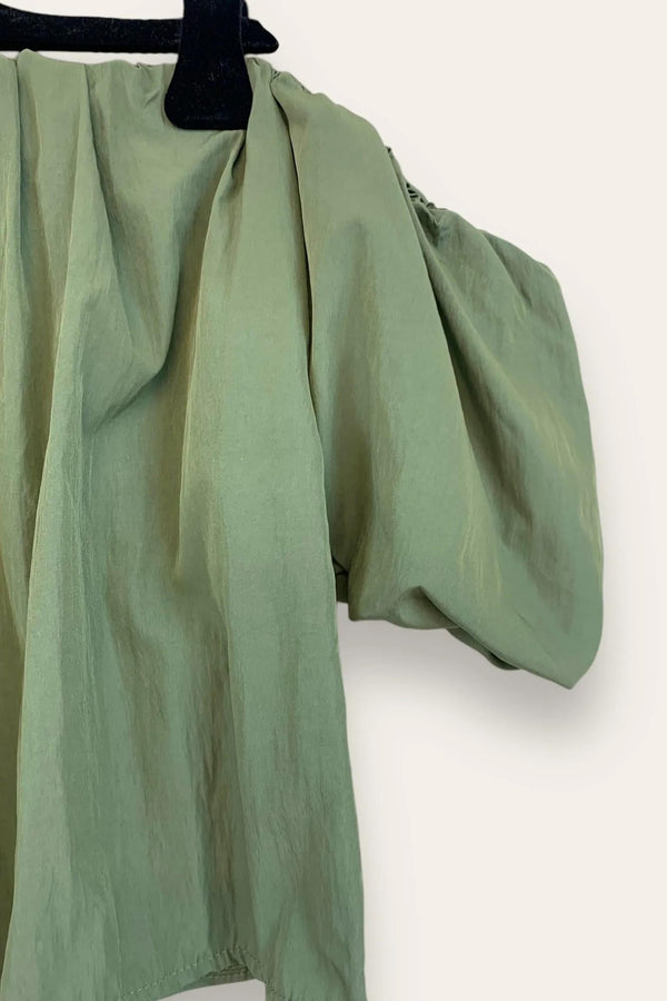 LOVEme Top a fascia con manica a palloncino