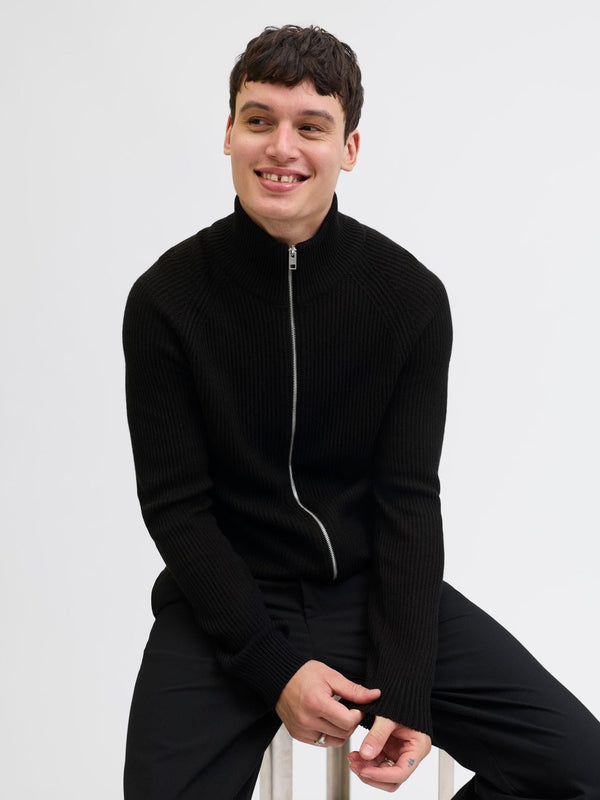 JACK AND JONES JJPANNEL KNIT ZIP CARDIGAN AW25