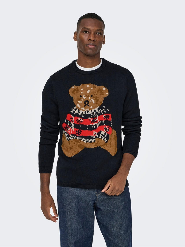 ONLY&SONS ONSXMAS REG 5 TEDDY CREW KNIT