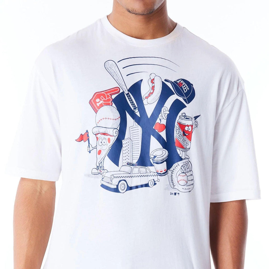 NEW ERA MLB FOOD GRPHC OS TEE NEYYAN  WHINVY