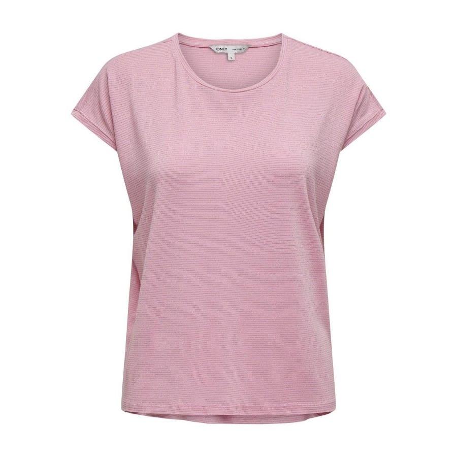 ONLY ONLCLAUDIA S/S GLITTER STRIPE TOP JRS