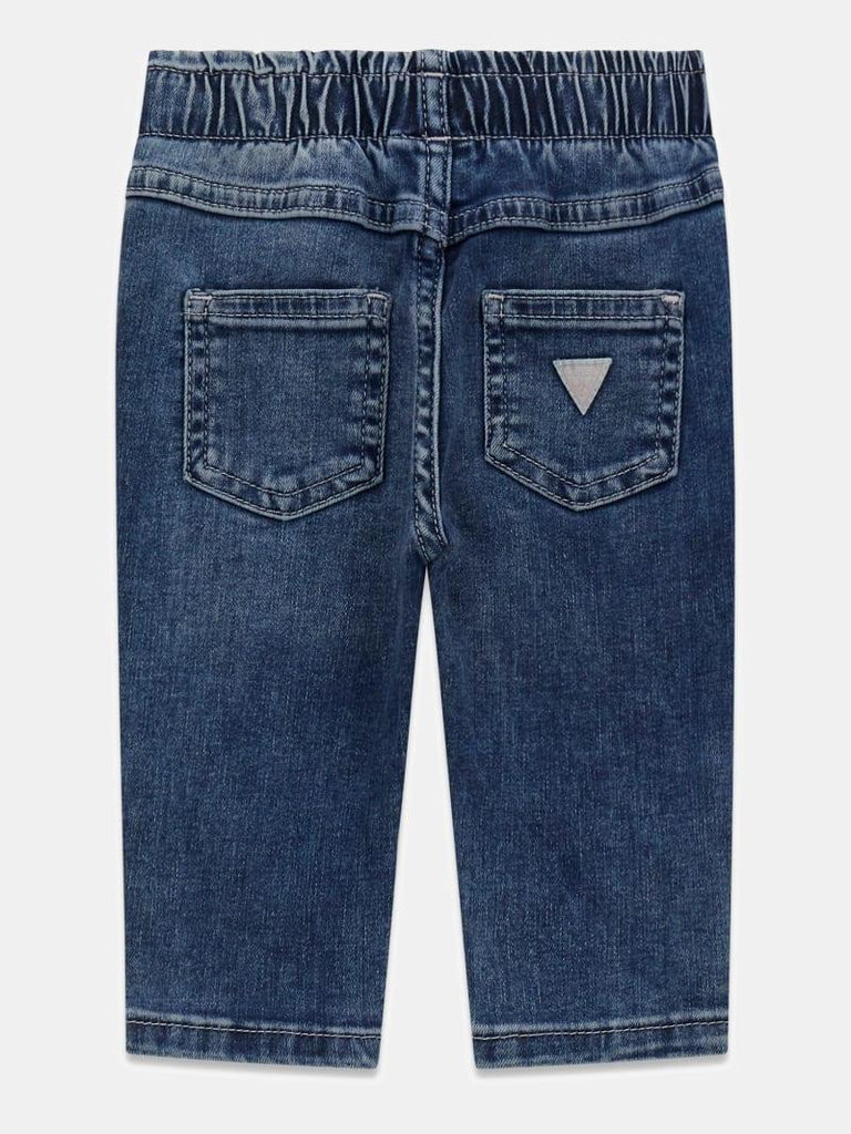 GUESS STRETCH DENIM PANTS W/LETTERS