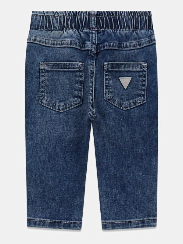 GUESS STRETCH DENIM PANTS W/LETTERS
