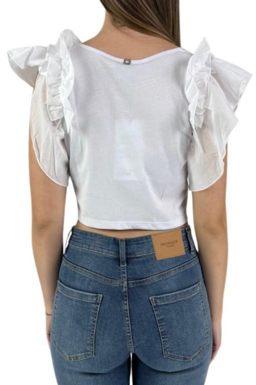 MARKUP T-SHIRT IN JERSEY CON ROUCHES