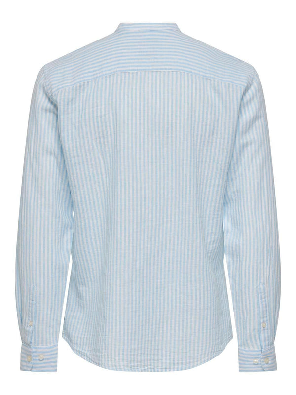 ONLY&SONS ONSCAIDEN LIFE LS MAO STRIPE LINEN NOOS