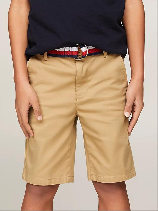 TOMMY HILFIGER WOVEN BELTED SHORTS