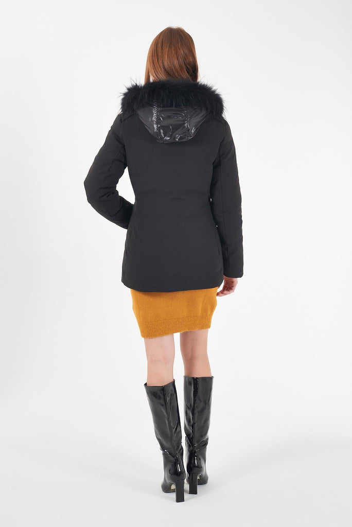 YES ZEE CAPPOTTO DONNA IN SOFTSHELL CON CAPPUCCIO