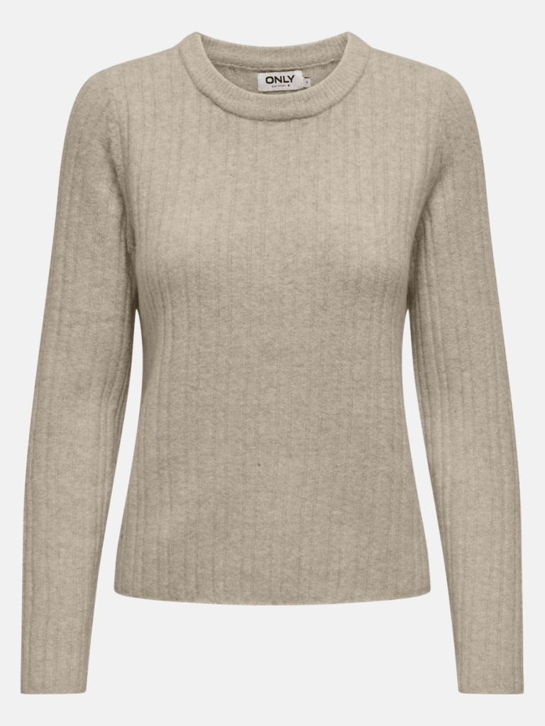 ONLY ONLJEANETT LIFE L/S RIB O-NECK CC KNT