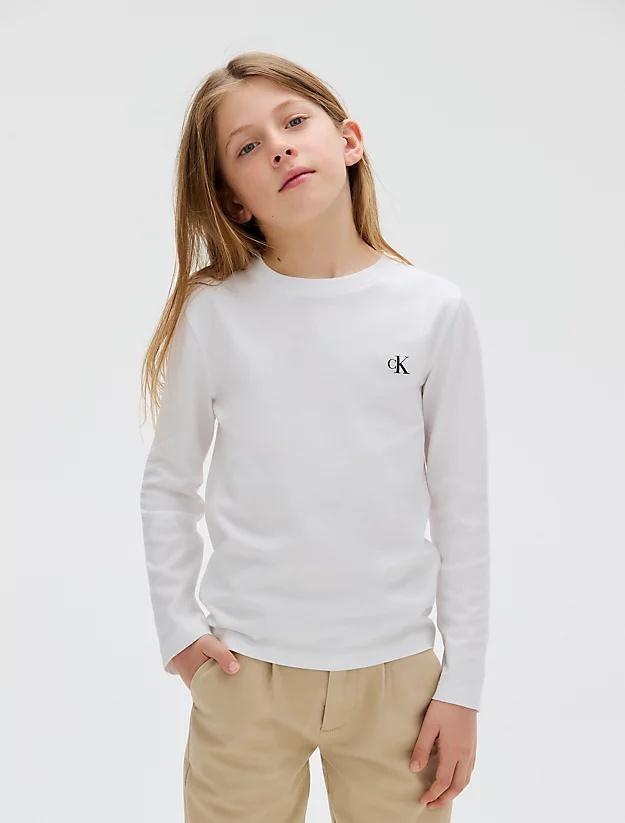 CALVIN KLEIN 2P CHEST MONO LS T-SHIRT