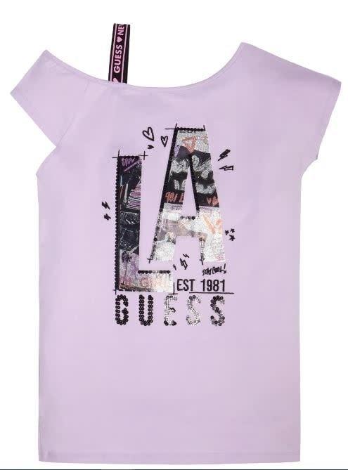 GUESS ONE SHOULDER SS T-SHIRT W/TAPE