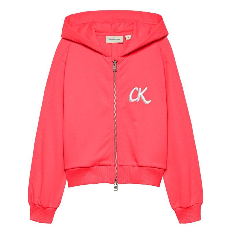 CALVIN KLEIN TERRY ZIP UP HOODIE