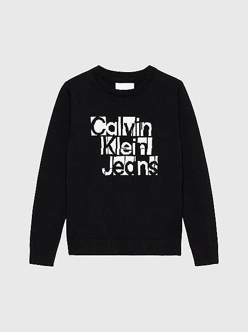 CALVIN KLEIN JEANS INST. GRID GRAPHIC SWEATER