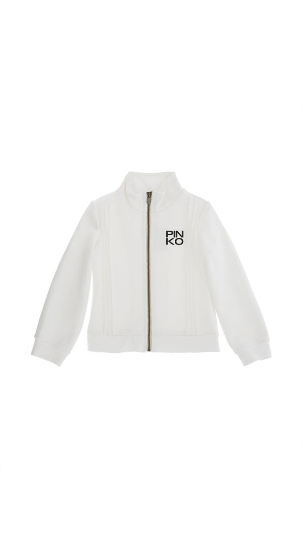 PINKO FELPA ZIP CON NERVATURE