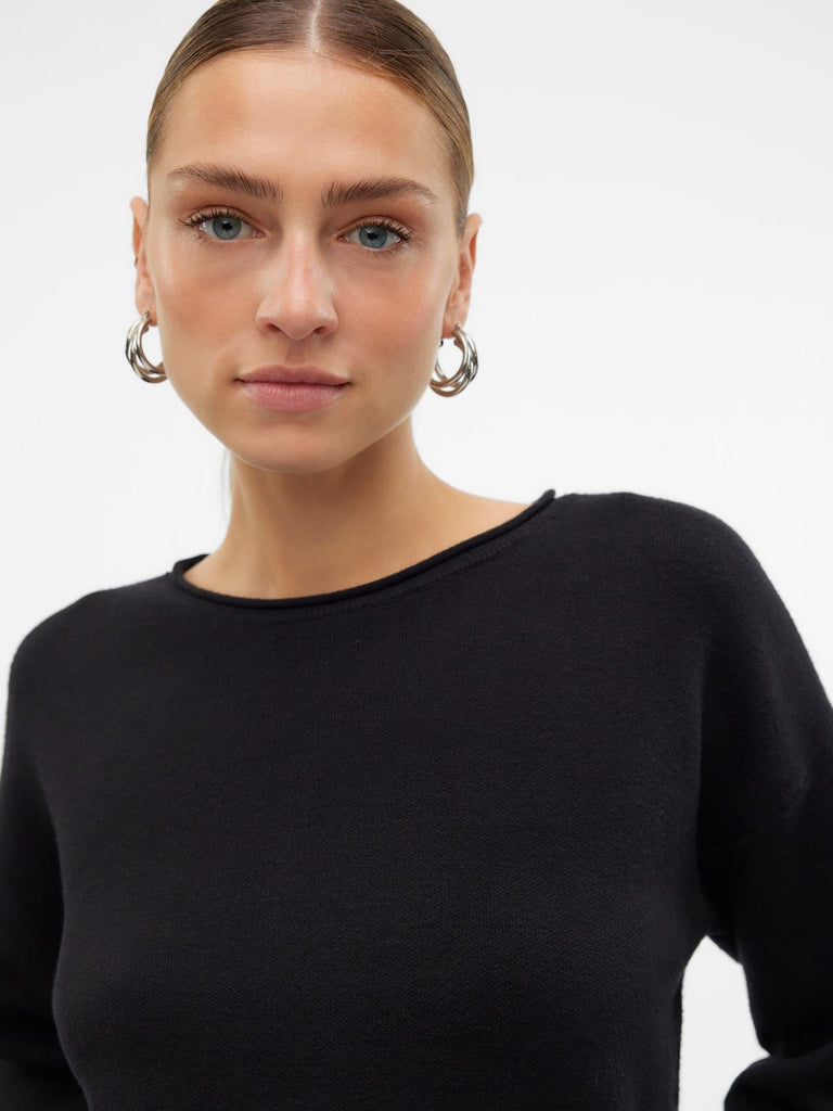 VERO MODA VMSABA ROLL LS O-NECK PULLOVER GA NOOS