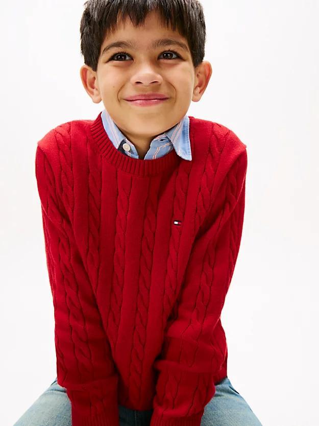 TOMMY HILFIGER COTTON CABLE SWEATER