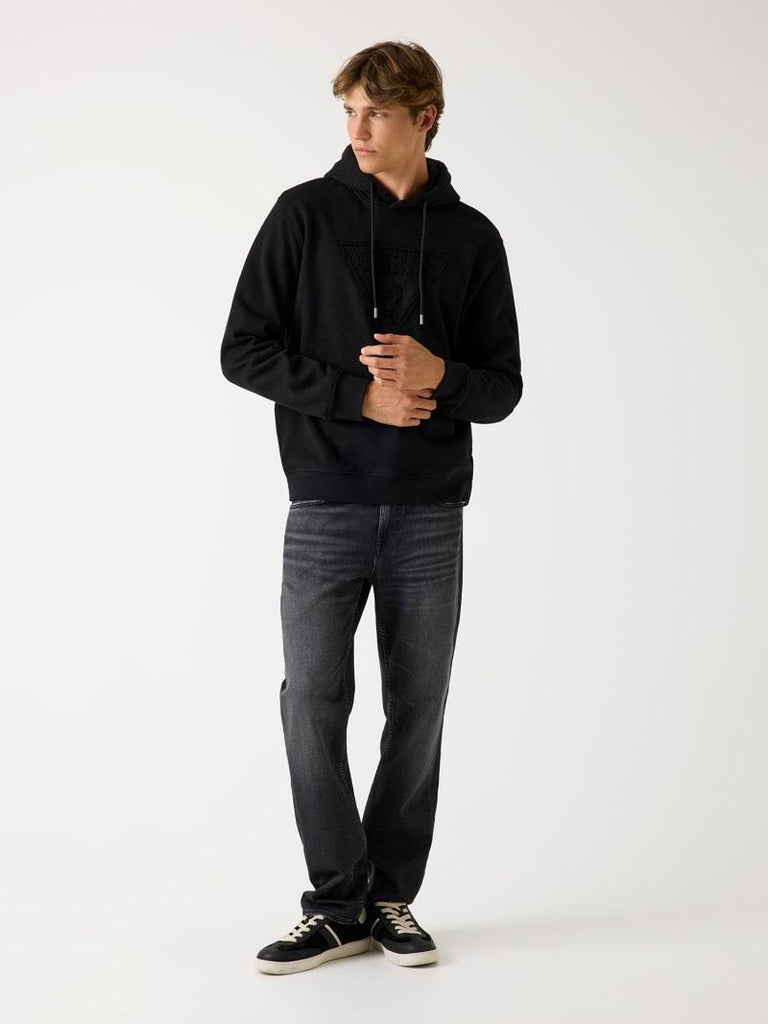 GUESS TRIANGLE RAW PATCH HOODIE